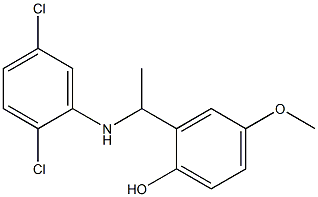 2-{1-[(2,5-dichlorophenyl)amino]ethyl}-4-methoxyphenol 化学構造式