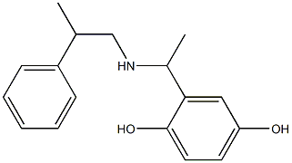 2-{1-[(2-phenylpropyl)amino]ethyl}benzene-1,4-diol Structure