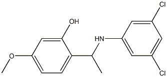 2-{1-[(3,5-dichlorophenyl)amino]ethyl}-5-methoxyphenol 化学構造式