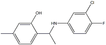 2-{1-[(3-chloro-4-fluorophenyl)amino]ethyl}-5-methylphenol|