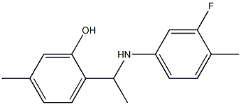 2-{1-[(3-fluoro-4-methylphenyl)amino]ethyl}-5-methylphenol Structure
