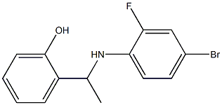 2-{1-[(4-bromo-2-fluorophenyl)amino]ethyl}phenol,,结构式