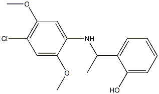 2-{1-[(4-chloro-2,5-dimethoxyphenyl)amino]ethyl}phenol,,结构式