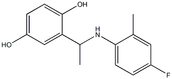 2-{1-[(4-fluoro-2-methylphenyl)amino]ethyl}benzene-1,4-diol Structure