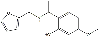 2-{1-[(furan-2-ylmethyl)amino]ethyl}-5-methoxyphenol Struktur