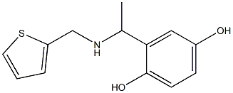 2-{1-[(thiophen-2-ylmethyl)amino]ethyl}benzene-1,4-diol Structure