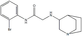 2-{1-azabicyclo[2.2.2]octan-3-ylamino}-N-(2-bromophenyl)acetamide 结构式