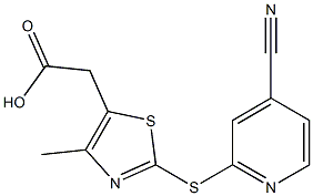  2-{2-[(4-cyanopyridin-2-yl)sulfanyl]-4-methyl-1,3-thiazol-5-yl}acetic acid