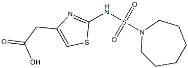 2-{2-[(azepane-1-sulfonyl)amino]-1,3-thiazol-4-yl}acetic acid 化学構造式