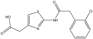 2-{2-[2-(2-chlorophenyl)acetamido]-1,3-thiazol-4-yl}acetic acid 结构式