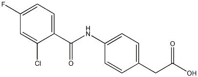 2-{4-[(2-chloro-4-fluorobenzene)amido]phenyl}acetic acid 结构式