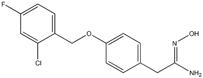 2-{4-[(2-chloro-4-fluorophenyl)methoxy]phenyl}-N'-hydroxyethanimidamide 结构式