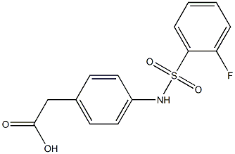 2-{4-[(2-fluorobenzene)sulfonamido]phenyl}acetic acid|