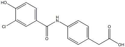 2-{4-[(3-chloro-4-hydroxybenzene)amido]phenyl}acetic acid 结构式