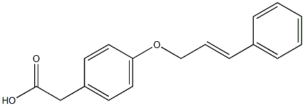 2-{4-[(3-phenylprop-2-en-1-yl)oxy]phenyl}acetic acid 化学構造式