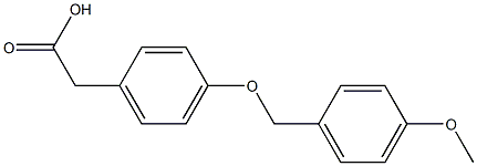 2-{4-[(4-methoxyphenyl)methoxy]phenyl}acetic acid Struktur
