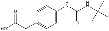 2-{4-[(tert-butylcarbamoyl)amino]phenyl}acetic acid,,结构式