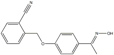 2-{4-[1-(hydroxyimino)ethyl]phenoxymethyl}benzonitrile Struktur
