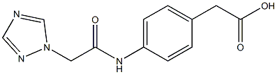 2-{4-[2-(1H-1,2,4-triazol-1-yl)acetamido]phenyl}acetic acid Struktur