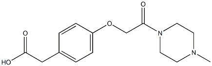 2-{4-[2-(4-methylpiperazin-1-yl)-2-oxoethoxy]phenyl}acetic acid Struktur