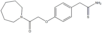 2-{4-[2-(azepan-1-yl)-2-oxoethoxy]phenyl}ethanethioamide Structure