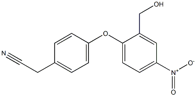 2-{4-[2-(hydroxymethyl)-4-nitrophenoxy]phenyl}acetonitrile 化学構造式