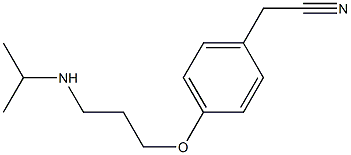 2-{4-[3-(propan-2-ylamino)propoxy]phenyl}acetonitrile Struktur
