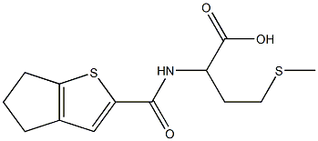 2-{4H,5H,6H-cyclopenta[b]thiophen-2-ylformamido}-4-(methylsulfanyl)butanoic acid,,结构式