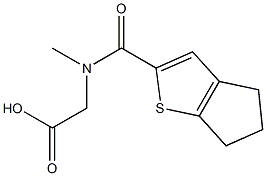 2-{4H,5H,6H-cyclopenta[b]thiophen-2-yl-N-methylformamido}acetic acid 结构式