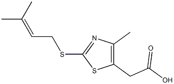 2-{4-methyl-2-[(3-methylbut-2-en-1-yl)sulfanyl]-1,3-thiazol-5-yl}acetic acid