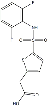 2-{5-[(2,6-difluorophenyl)sulfamoyl]thiophen-2-yl}acetic acid Structure