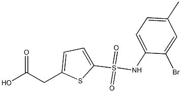 2-{5-[(2-bromo-4-methylphenyl)sulfamoyl]thiophen-2-yl}acetic acid