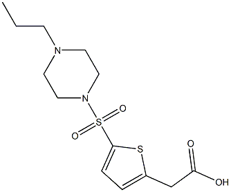 2-{5-[(4-propylpiperazine-1-)sulfonyl]thiophen-2-yl}acetic acid 结构式