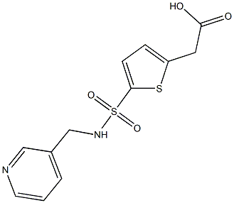 2-{5-[(pyridin-3-ylmethyl)sulfamoyl]thiophen-2-yl}acetic acid Structure