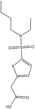 2-{5-[butyl(ethyl)sulfamoyl]thiophen-2-yl}acetic acid,,结构式