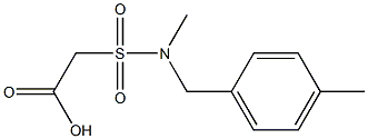 2-{methyl[(4-methylphenyl)methyl]sulfamoyl}acetic acid Structure