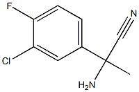 2-amino-2-(3-chloro-4-fluorophenyl)propanenitrile Structure