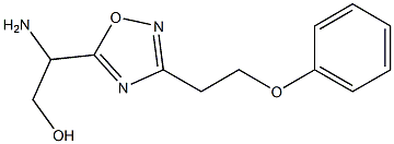 2-amino-2-[3-(2-phenoxyethyl)-1,2,4-oxadiazol-5-yl]ethan-1-ol 化学構造式