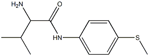 2-amino-3-methyl-N-[4-(methylthio)phenyl]butanamide 化学構造式
