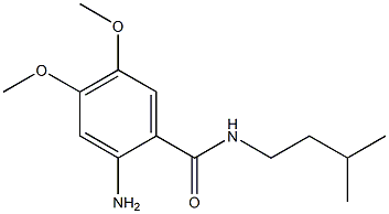 2-amino-4,5-dimethoxy-N-(3-methylbutyl)benzamide 化学構造式