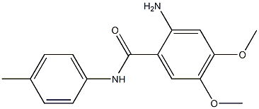 2-amino-4,5-dimethoxy-N-(4-methylphenyl)benzamide Structure