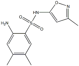 2-amino-4,5-dimethyl-N-(3-methyl-1,2-oxazol-5-yl)benzene-1-sulfonamide Structure