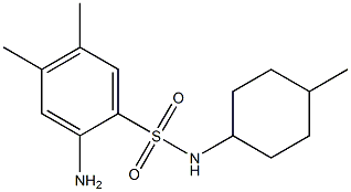 2-amino-4,5-dimethyl-N-(4-methylcyclohexyl)benzene-1-sulfonamide 结构式