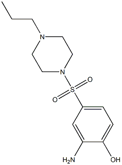 2-amino-4-[(4-propylpiperazine-1-)sulfonyl]phenol 结构式