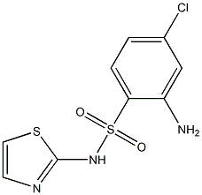 2-amino-4-chloro-N-(1,3-thiazol-2-yl)benzene-1-sulfonamide Struktur