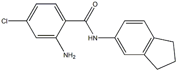 2-amino-4-chloro-N-(2,3-dihydro-1H-inden-5-yl)benzamide 化学構造式