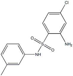 2-amino-4-chloro-N-(3-methylphenyl)benzene-1-sulfonamide,,结构式