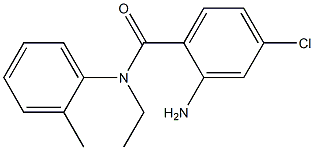 2-amino-4-chloro-N-ethyl-N-(2-methylphenyl)benzamide 化学構造式