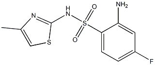 2-amino-4-fluoro-N-(4-methyl-1,3-thiazol-2-yl)benzene-1-sulfonamide Structure
