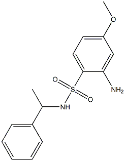 2-amino-4-methoxy-N-(1-phenylethyl)benzene-1-sulfonamide 结构式
